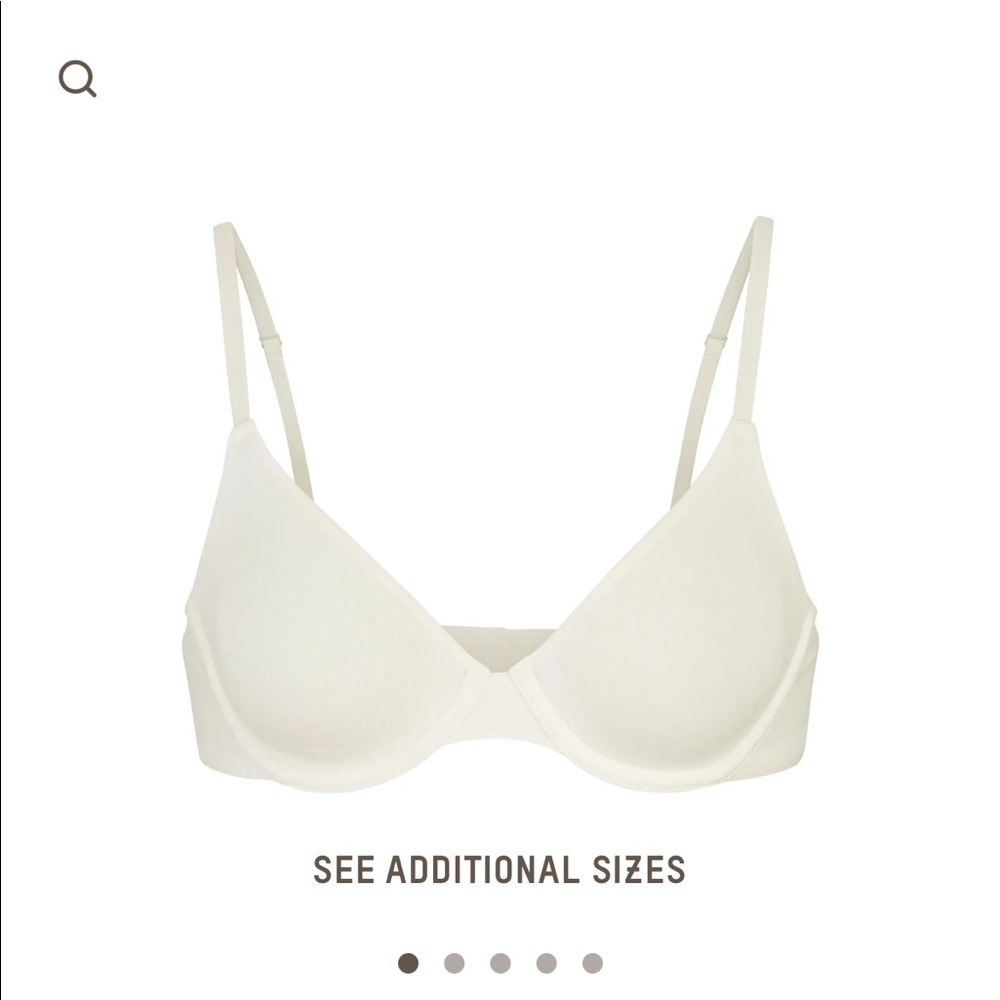 COPY - SKIMS cotton jersey underwire bra in color Bone